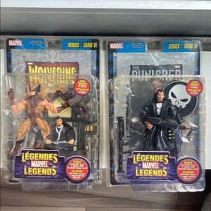 2004 Marvel Legends Wolverine and Punisher Figures